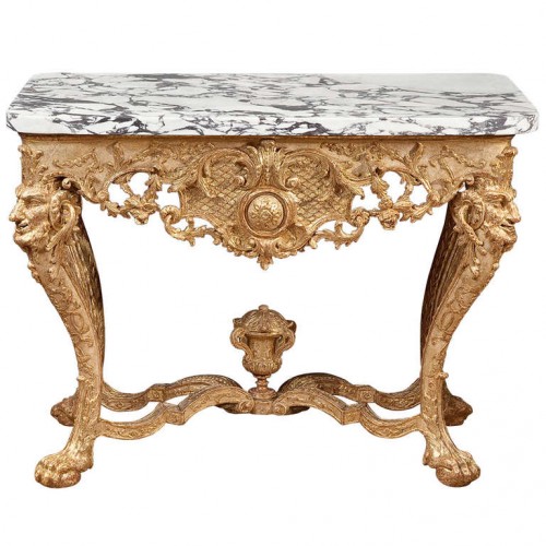 Northern European Baroque Giltwood Console Table