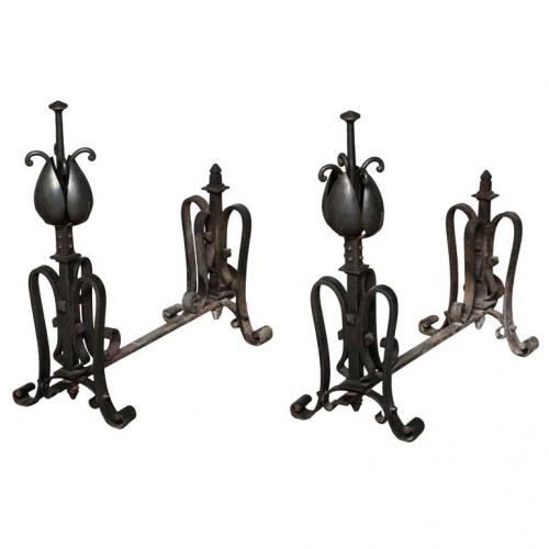 Whimsical Arts and Crafts Andirons