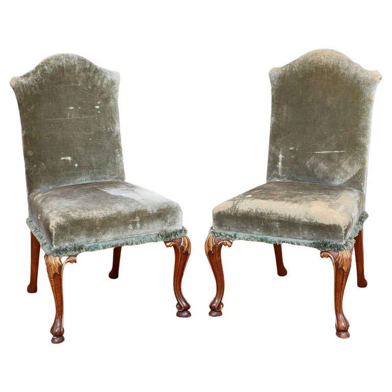 French provincial louis xv green side chairs 1